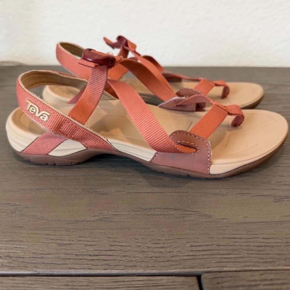 Teva Women's Coral-Pink Strappy Sport Sandals